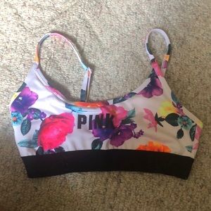 Pink sport bra